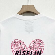 上品ヨーロッパ製※定価2万◆ブルガリア発※RISELIN 半袖Tシャツ 上質 薄手 通気 プリント 遊び心 トップス カットソー 個性 夏服 M/46_画像5