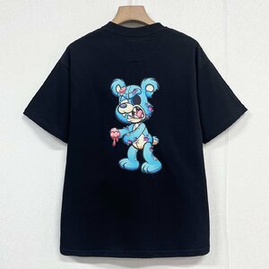 個性ヨーロッパ製※定価2万◆ブルガリア発※RISELIN 半袖Tシャツ 高級 人気 通気 快適 クマ トップス プルオーバー ストリート 街着 2XL/52