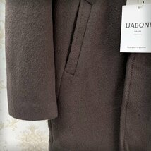 ★★定番EU製＆定価7万◆UABONI*Paris*チェスターコート*ユアボニ*パリ発◆高品質カシミヤ 厚手 防風 防寒 テーラードジャケット 無地 2XL_画像7