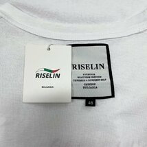 最上級ヨーロッパ製※定価2万◆ブルガリア発※RISELIN 半袖Tシャツ 通気 快適 吸汗 可愛い 花柄 蝶 トップス スウェット キレイめ 夏 M/46_画像9