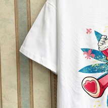 上級 定価2万 FRANKLIN MUSK・アメリカ・ニューヨーク発 半袖Tシャツ 快適 吸湿 遊び心 可愛い トップス スウェット カットソー サイズ2_画像5