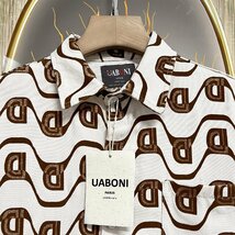 個性EU製＆定価4万◆UABONI*Paris*長袖シャツ*ユアボニ*パリ発◆人気 快適 ソフト お洒落 総柄 トップス アメカジ カジュアル M/46サイズ_画像3