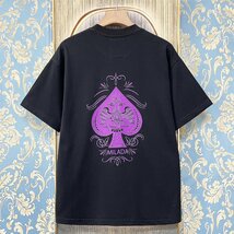 定価2万★christian milada・ミラノ発・半袖Tシャツ★上級 綿100％ 快適 薄手 通気 ロゴ 個性 トップス プルオーバー 夏 男女兼用 XL/50_画像1