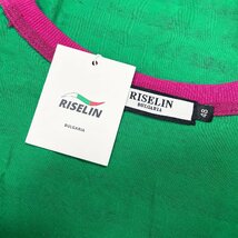 高級ヨーロッパ製※定価2万◆ブルガリア発※RISELIN 半袖Tシャツ 薄手 個性 ウサギ ストライプ柄 ダメージ加工 ゆったり ストリート M/46_画像9