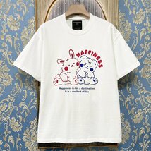 定価2万★christian milada・ミラノ発・ 半袖Tシャツ★コットン100％ 薄手 通気 快適 スウェット 可愛い カットソー 日常 夏服 L/48サイズ_画像1