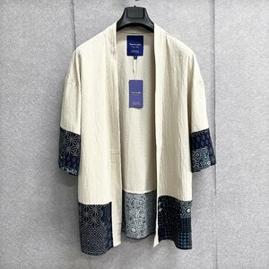  fine quality * jacket regular price 4 ten thousand *Emmauela* Italy * milano departure * high class linen/ flax thin speed .ICT Japanese style 7 minute sleeve cardigan leisure XL/50 size 