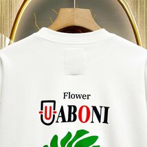 個性EU製＆定価4万◆UABONI*Paris*トレーナー*ユアボニ*パリ発◆上品 お洒落 シンプル フラワー スウェット カットソー 春 日常 XL/50_画像5