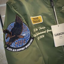 最上級EU製＆定価6万◆UABONI*Paris*ユアボニ*フライトジャケット◆薄手 MA-1 高級刺繍U.S.A.F 84 Air force 18TH bombardment group M/46_画像7