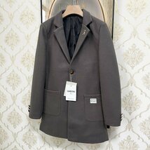 最高峰EU製＆定価7万◆UABONI*Paris*テーラードジャケット*ユアボニ*パリ発◆高品質カシミヤ 防寒防風 快適 スーツ ブレザー 通勤 L/48_画像10