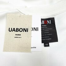 最高級EU製＆定価4万◆UABONI*Paris*トレーナー*ユアボニ*パリ発◆上質コットン 個性 ゆったり 油絵 英字 シンプル スウェット XL/50サイズ_画像8