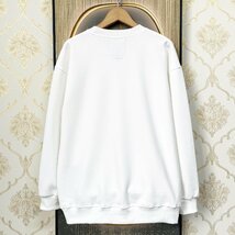 最高級EU製＆定価4万◆UABONI*Paris*トレーナー*ユアボニ*パリ発◆上質コットン 個性 ゆったり 油絵 英字 シンプル スウェット XL/50サイズ_画像2