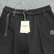 定番EU製＆定価5万◆UABONI*Paris*スウェットパンツ*ユアボニ*パリ発◆上質コットン 吸汗 快適 ストレッチ性 無地 チノパン スポーツ L/48_画像3