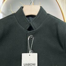 最高級EU製＆定価7万◆UABONI*Paris*テーラードジャケット*ユアボニ*パリ発◆上級カシミヤ 無地 保温 ブレザー 紳士 ビジネス M/46サイズ_画像4