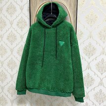 人気EU製＆定価5万◆UABONI*Paris*パーカー*ユアボニ*パリ発◆上質ミンク/カシミヤ混 柔らかい ふわふわ 快適 プルオーバー 個性 L/48_画像6