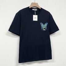 個性ヨーロッパ製※定価2万◆ブルガリア発※RISELIN 半袖Tシャツ 上質 綿100％ 通気 ソフト オシャレ 蝶柄 カットソー ストリート 街着 XL_画像10