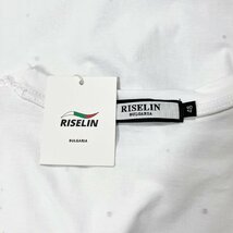 個性ヨーロッパ製※定価2万◆ブルガリア発※RISELIN 半袖Tシャツ 綿100% 薄手 通気 ラインストーン 光沢感 ゆったり スウェット 街着 XL_画像10