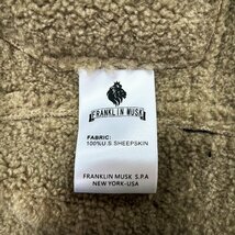 最高級 定価12万 FRANKLIN MUSK・アメリカ・ニューヨーク発 レザージャケット 高品質羊革 厚手 ライダース 裏起毛 ボマージャケット 2_画像9