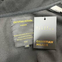 定価8万★christian milada・ミラノ発・上下セット★上品 快適 通気 刺 ストライプ 切替 ジャケット スウェットパンツ スポーツ L/48_画像9