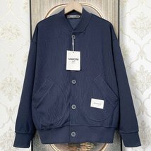 定番EU製＆定価6万◆UABONI*Paris*カーディガン*ユアボニ*パリ発◆上級 ニット 保温 丈夫 無地 洗練 ゆったり アウター 通勤 秋冬 2XL/52_画像1