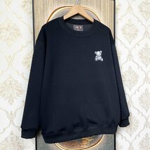 絶賛EU製＆定価4万◆UABONI*Paris*トレーナー*ユアボニ*パリ発◆上質 快適 ソフト 長袖 クマ スウェット プルオーバー ユニセックス 2XL/52_画像9