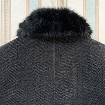 最高級 定価9万 FRANKLIN MUSK・アメリカ・ニューヨーク発 豪華毛皮・テーラードジャケット ミンク/カシミヤ混 防寒 ビジネス 通勤 サイズ4_画像5