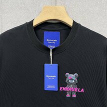 人気・半袖Tシャツ 定価2万◆Emmauela・イタリア・ミラノ発◆高級コットン100％ 個性 通気 クマ ポップ トップス スウェット 街着 夏 M/46_画像3