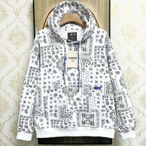 人気EU製＆定価4万◆UABONI*Paris*パーカー*ユアボニ*パリ発◆スーピマ綿 薄手 ICT カシューナッツ柄 フーディジャケット トレーナー M/46_画像1