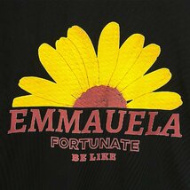 上品・半袖Tシャツ 定価2万◆Emmauela・イタリア・ミラノ発◆コットン100％ 快適 高級 通気 おしゃれ 菊 スウェット カットソー トップスXL_画像6