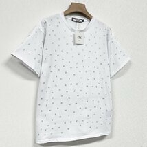 新作ヨーロッパ製※定価2万◆ブルガリア発※RISELIN 半袖Tシャツ 綿100% 薄手 通気 ラインストーン 英字 個性 おしゃれ ストリート 夏 L_画像8