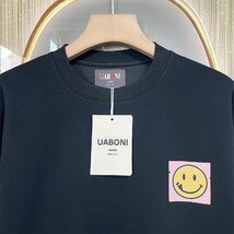 最高級EU製＆定価4万◆UABONI*Paris*トレーナー*ユアボニ*パリ発◆コットン ソフト ゆったり 吸湿 笑顔 個性 お洒落 春 スウェット M/46_画像5