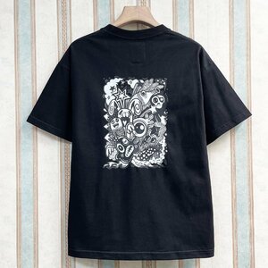 定番 定価2万 FRANKLIN MUSK・アメリカ・ニューヨーク発 半袖Tシャツ 吸汗速乾 薄手 個性 快適 遊び心 お洒落 人気 日常 サイズ2