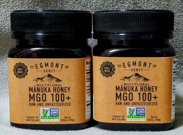 ■送料無料■2個組 エグモントハニー MGO100+ マヌカハニー 250g Egmont Honey Multifloral Manuka Honey