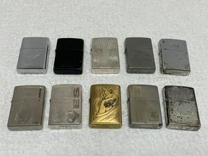 【52-38】1円〜 Zippo ジッポー ライター まとめ 10点 現状出品 喫煙 喫煙具 シルバー ブラック 同梱不可