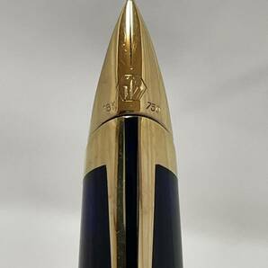 【52-41】1円〜 【美品】WATERMAN ウォーターマン エドソン サファイアブルー 万年筆 ペン先 18K 750 M 現状品 同梱不可の画像2