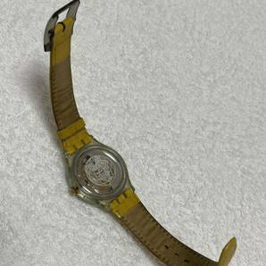 【54-11】1円〜【稼働品】swatch スウォッチ スケルトン 自動巻き 純正ベルト シルバー系 メンズ 同梱不可の画像9