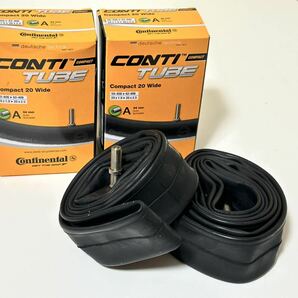 【送料無料特価】20インチ米式チューブ CONTINENTAL Compact20 Wide 20×1.9-2.5 バルブ長34mm 新品2個セット《ETRTO406/BMX》の画像1