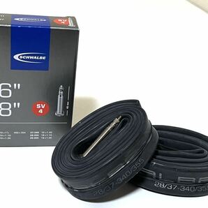 【送料無料特価】16/18インチ仏式チューブ Schwalbe SV4 16/18×1.10-1.40 バルブ長40mm 新品2個セット《ETRTO340/349/355/ブロンプトン》の画像1