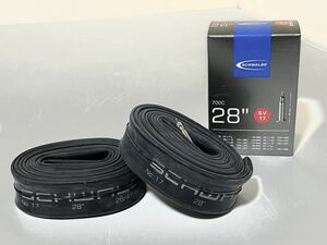 【送料無料】700C仏式チューブ Schwalbe SV17 700×28-47C バルブ長40mm 2個セット