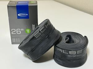 【送料無料特価】26インチ米式MTB用チューブ Schwalbe AV13 26×1.50-2.40 バルブ長40mm 新品2個セット