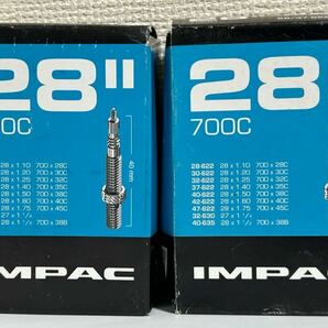 【送料無料】IMPAC 700C仏式チューブ 700×28-45C バルブ長40mm 新品2個セット《一部27インチWO対応》の画像1