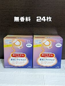 【２４枚】無香料 めぐりズム　蒸気でホットアイマスク　１２枚入×2