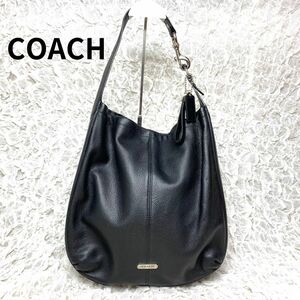 【美品】コーチCOACH レザーバッグ ショルダーバッグ ハンドバッグ　黒 ブラック トートバッグ