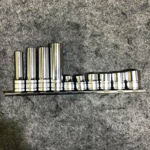 【中古】 KTC 京都機械工具 3/8&quot; ソケットセット ショート ディープ混合 10点 【桶川店】