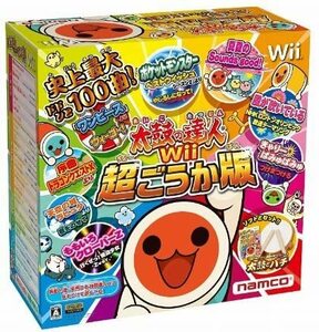 動作品 即納 / 太鼓の達人Wii 超ごうか版 (専用太鼓コントローラ「太鼓とバチ」同梱版) ※箱無し / 匿名配送 / お急ぎ対応致します