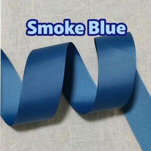 リボン/3m/Smoke Blue/38ミリ幅/グログランリボン/カットリボン/リボン