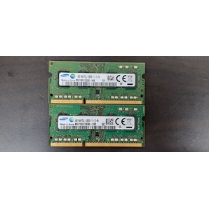 L0423-14 PCメモリ2枚セット SAMSUNG PC3L-12800S（DDR３L-1600）4GB×2枚 (計8GB）の画像1
