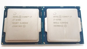 L0423-12　CPU2個セット　INTEL COREi7-6700 SR2BT 3.40GHZ　SR2L2 3.40GHZ