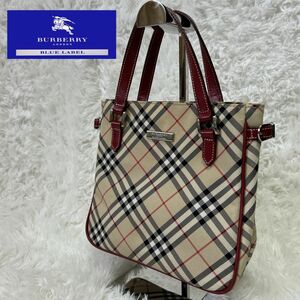 Burberry ブルーレーベル ノバチェック ミニハンドバッグ トートバッグ