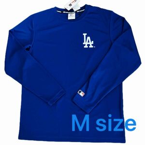 MLB ドジャース 長袖Tシャツ　Mサイズ ブルー　ドライ生地　 大谷翔平