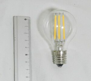 LED Filament Bulb G45-4W-E17- 100V-WW 1個【送料込】